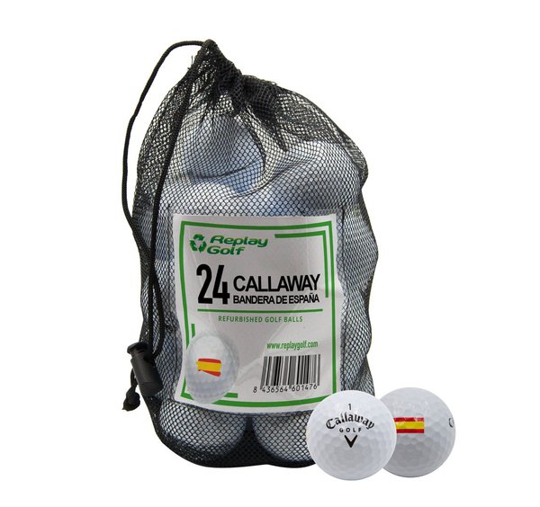 Bolas Recuperadas Replay Golf CALLAWAY BANDERA ESPAÑA - 24 bolas